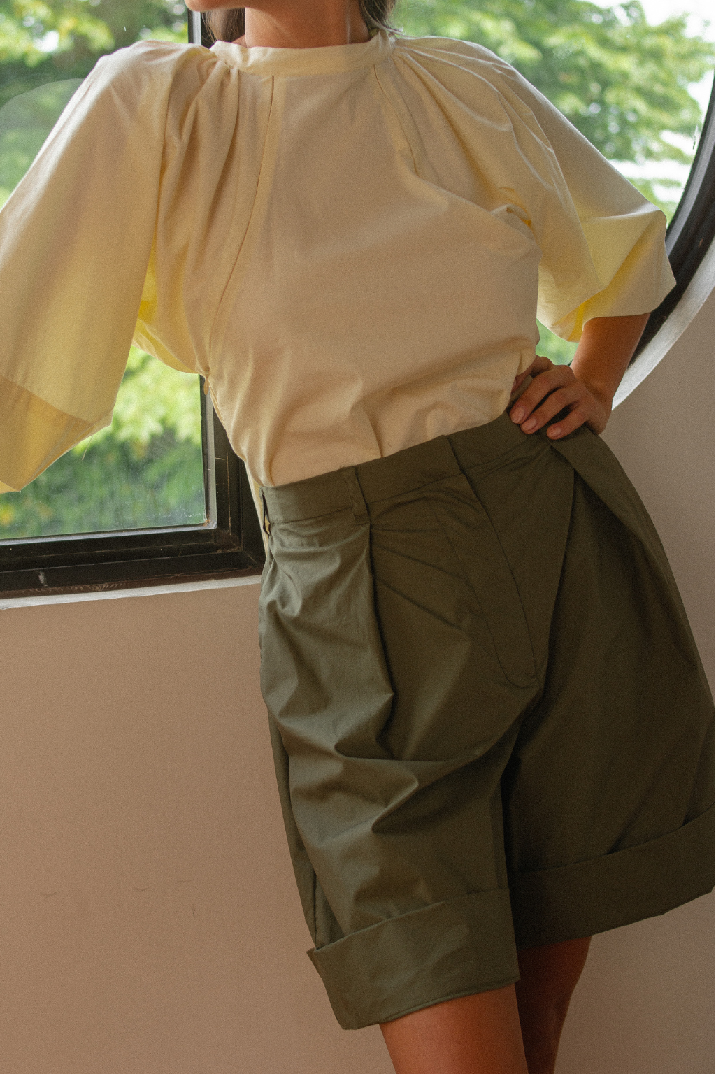 Grove Shorts in Earthy Olive