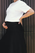 Aya Drop-Waist Midi Skirt